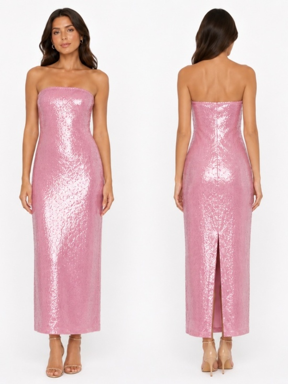 Hutch - Elena Strapless Sequin Column Maxi Dress